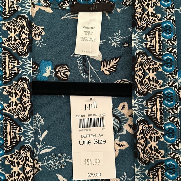 NWT floral print longer style ruana - Picture 3 of 4